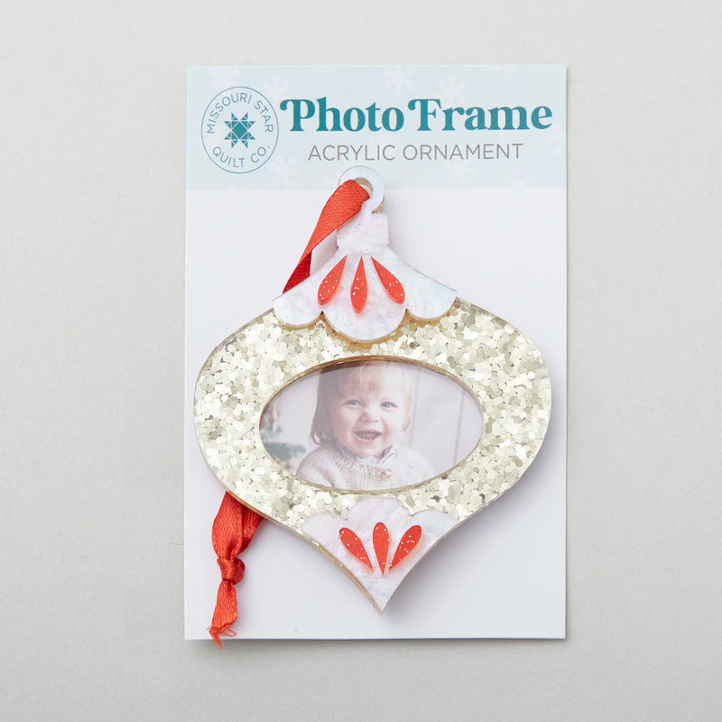 Golden Layered Acrylic Photo Ornament