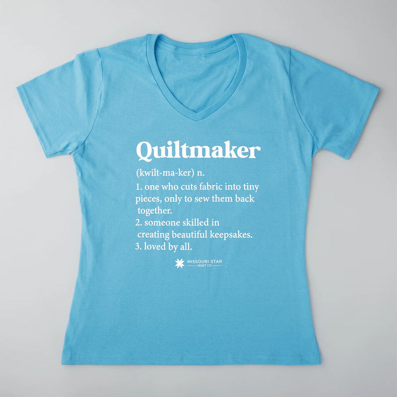 Quiltmaker T-shirt - Aquatic Blue 3XL