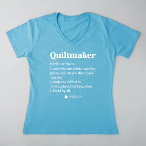 Quiltmaker T-shirt - Aquatic Blue 4XL