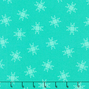 Quilt Town - Tossed Missouri Star Aqua Yardage