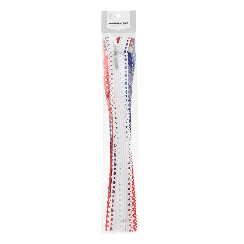 Missouri Star Fancy Zips - Six 14" Patriotic Zipper Pack