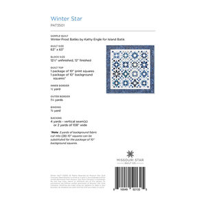 Winter Star Quilt Pattern by Missouri Star