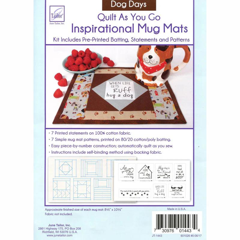 Dog Days Quilt As You Go Inspirational Mug Mats Kit