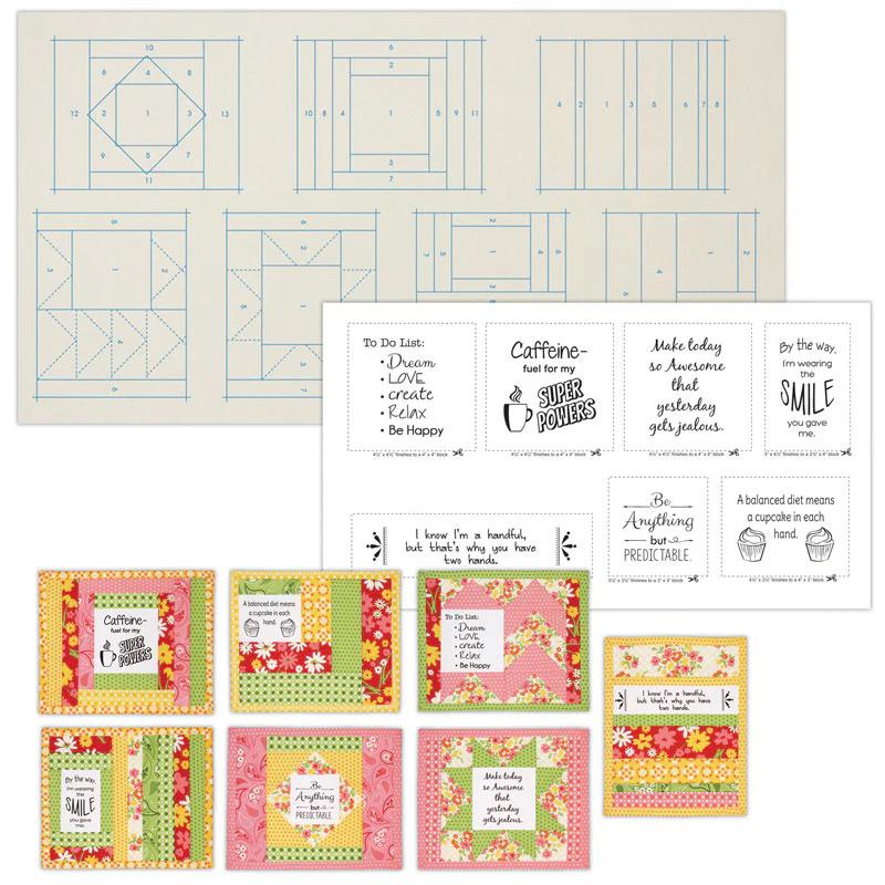 Charming Quilt As You Go Inspirational Mug Mats Kit