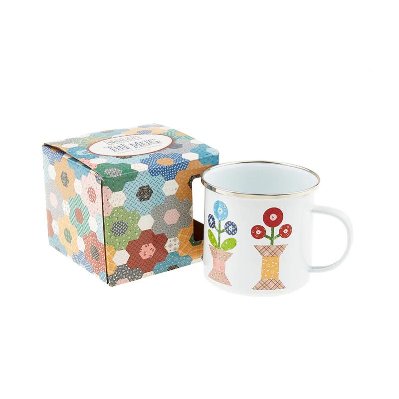 Lori Holt Calico Enamel Tin Mug