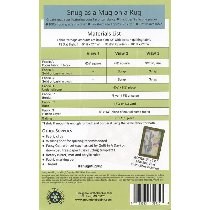 Snug as a Mug on a Rug Pattern