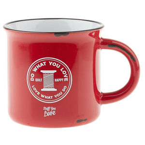 Happy Quilter Camp Mug - Red
