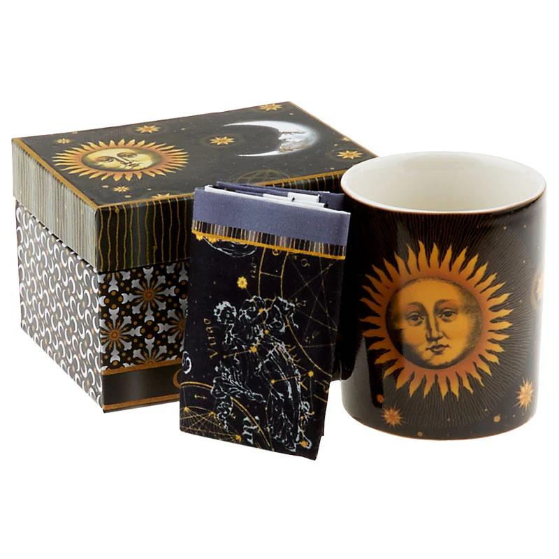 Celestial Coffee Mug with Coaster Panel