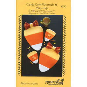 Candy Corn Place Mats & Mug Rug Pattern