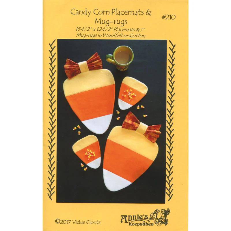 Candy Corn Place Mats & Mug Rug Pattern