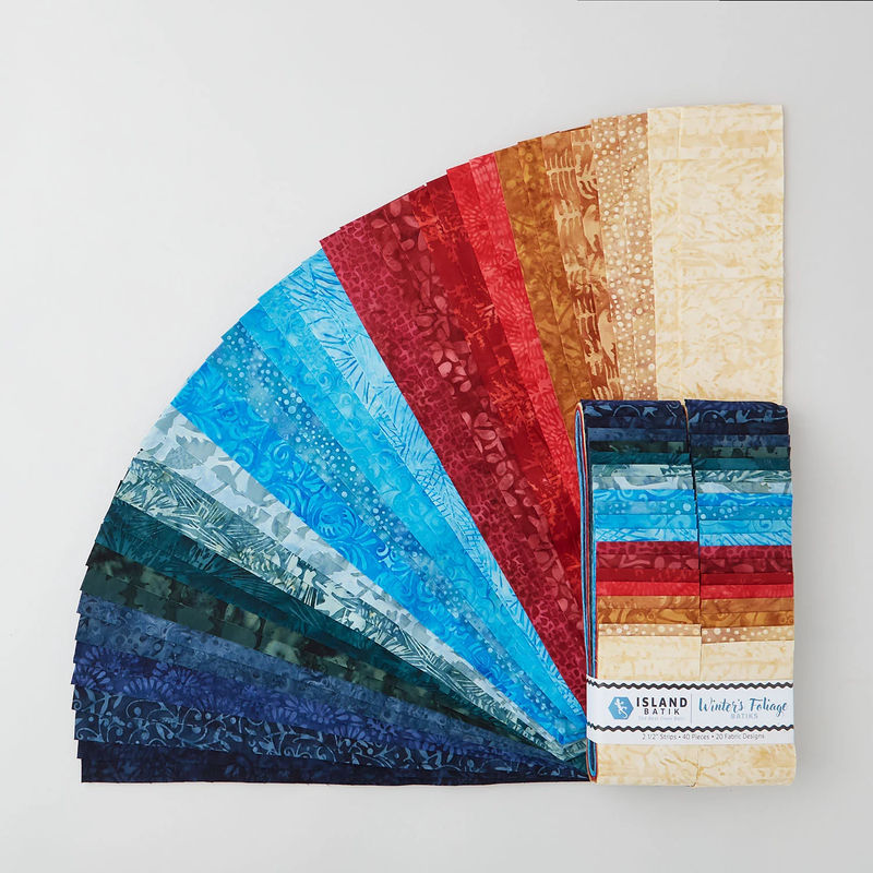Winter's Foliage Batiks Strips