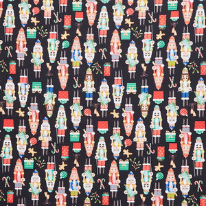 Christmas Memories - Nutcrackers Black Yardage