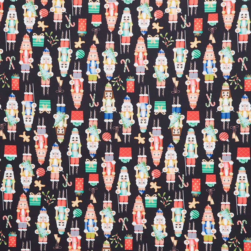 Christmas Memories - Nutcrackers Black Yardage