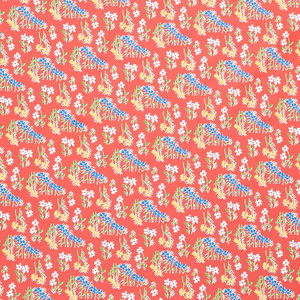 Garden Party - Flower Field Red Yardage