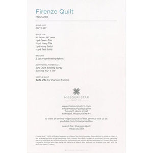 Firenze Quilt Pattern by Missouri Star