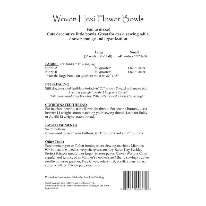 Woven Hexi Flower Bowls Pattern