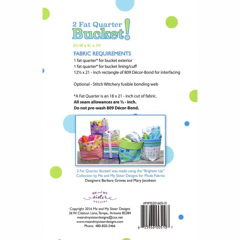 2 Fat Quarter Bucket! Pattern