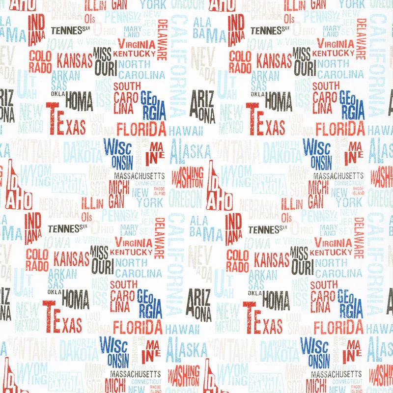 Across the USA - States White Yardage