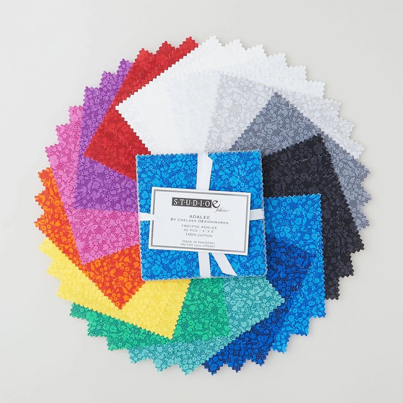 Adalee - Monotone Floral Favorites 5" Squares