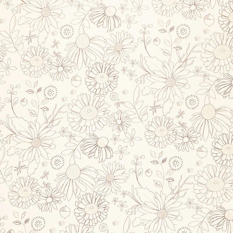 Adel in Autumn - Floral Cream 108" Wide Backing