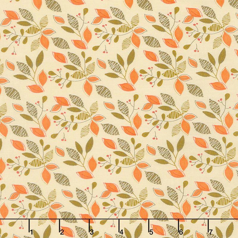 Adel in Autumn - Leaves Cream Yardage