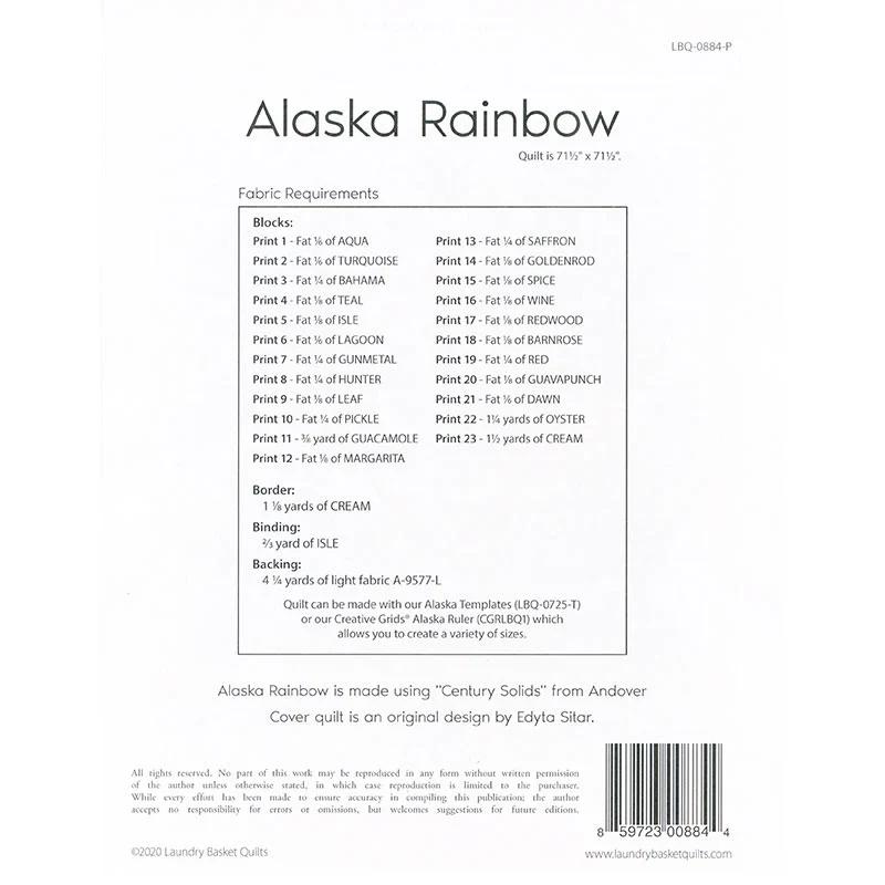 Alaska Rainbow Quilt Pattern