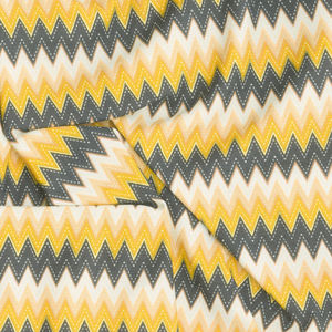 Alexandra - Chevron Brass Metallic Yardage
