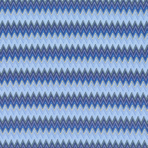 Alexandra - Chevron Blue Metallic Yardage