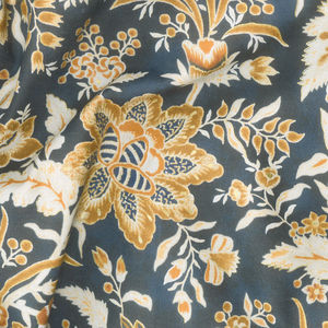 Alexandra - Night Garden Black Metallic Yardage