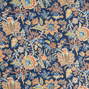 Alexandra - Night Garden Navy Metallic Yardage