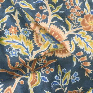 Alexandra - Night Garden Navy Metallic Yardage