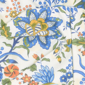 Alexandra - Night Garden Parchment Metallic Yardage