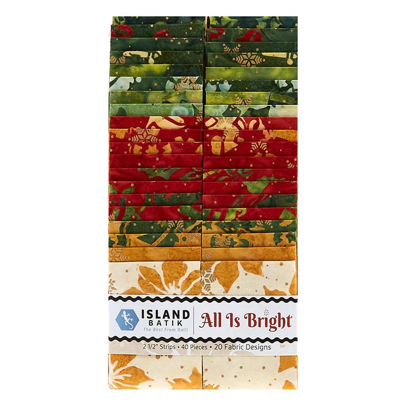 All Is Bright Batiks Metallic Strips