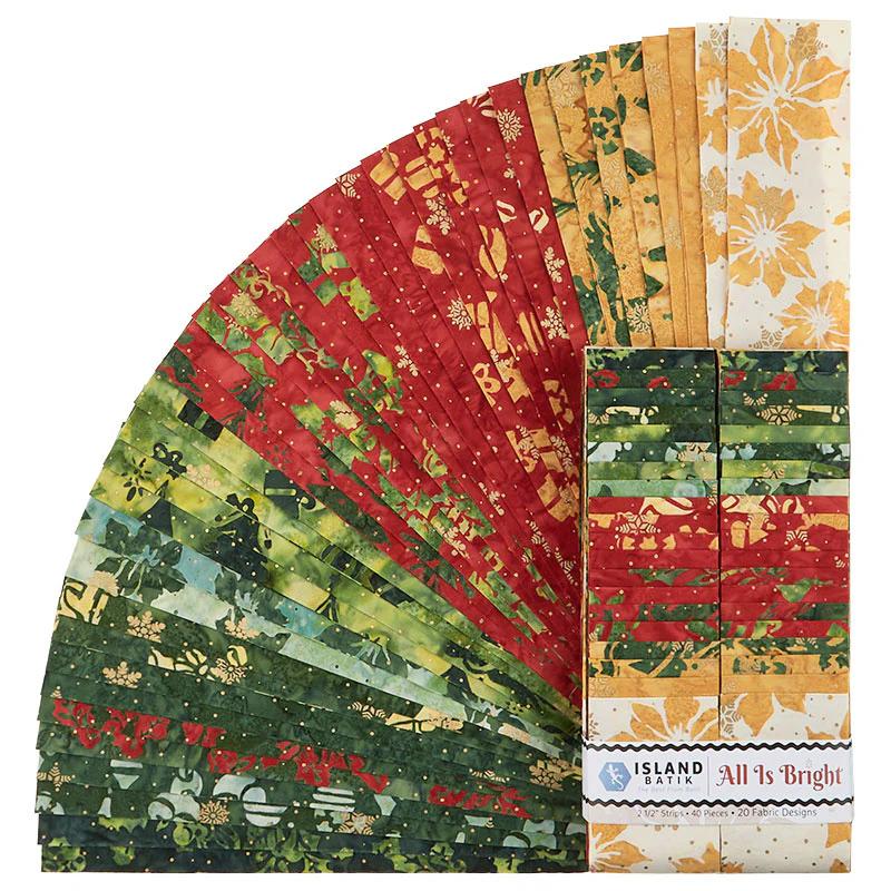 All Is Bright Batiks Metallic Strips