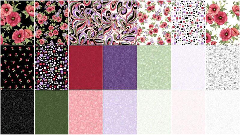Amazing Poppies Fat Quarter Bundle