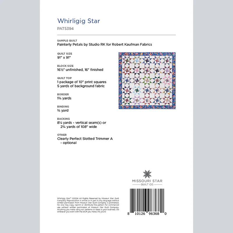 Whirligig Star Quilt Pattern by Missouri Star