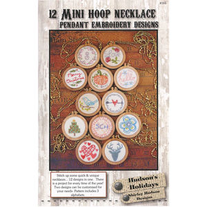 12 Mini Hoop Embroidery Pendant Designs Pattern