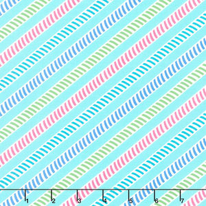 Picnic Pop! - Straw Stripe Awesome Aqua Yardage