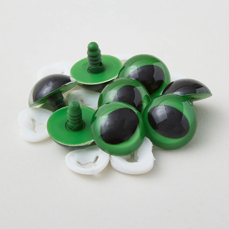 Plastic Slit Pupil Safety Eyes - 21mm Green - 4 Pairs