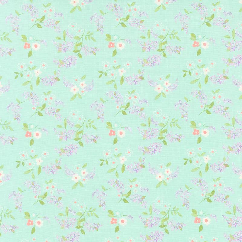 Adel in Spring - Lilacs Aqua Yardage