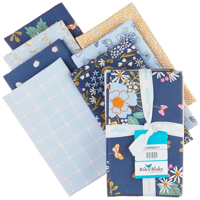 Wild Bouquet Navy Half Yard Bundle