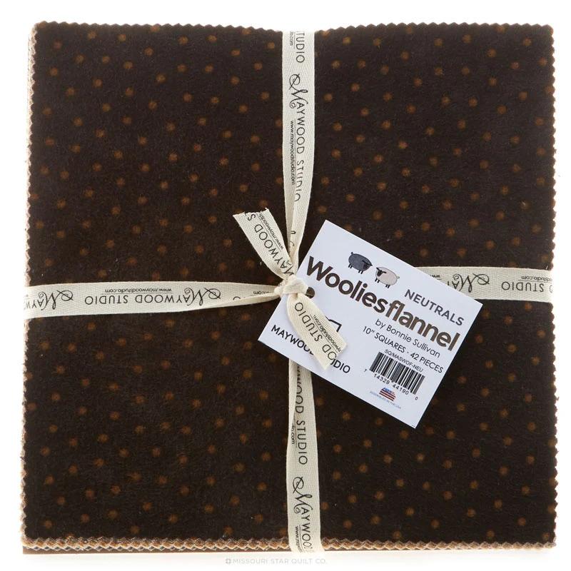 Woolies Flannel Neutral 10" Squares