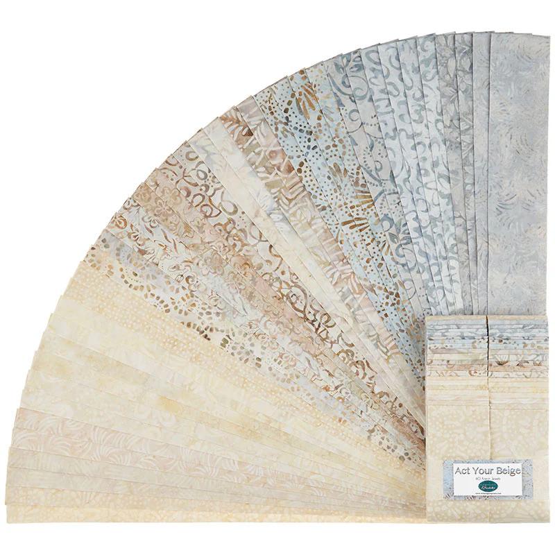 Wilmington Jewels - Act Your Beige Batiks Favorites 2.5" Strips