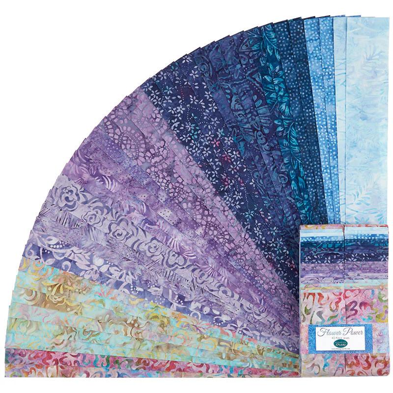 Wilmington Jewels - Flower Power Batiks Favorites 2.5" Strips