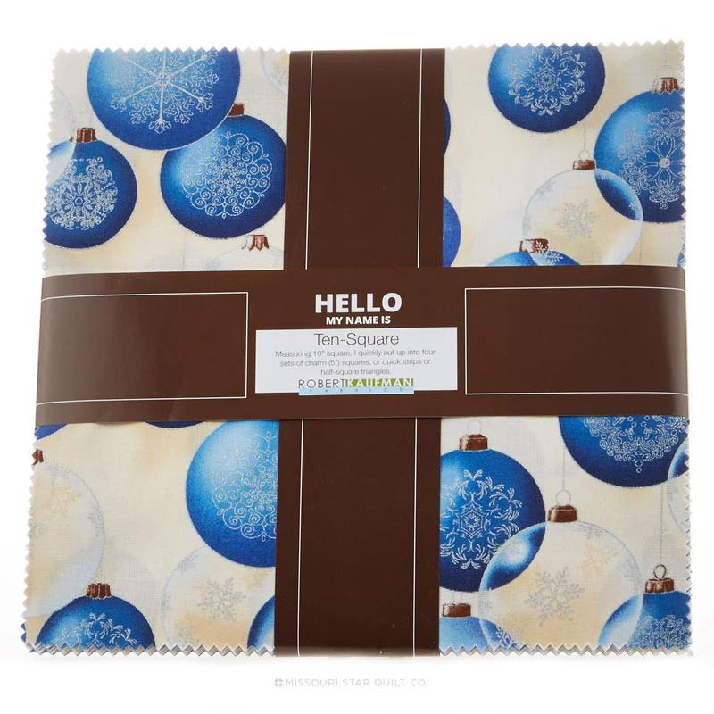 Winter's Grandeur Indigo Metallic Ten Squares