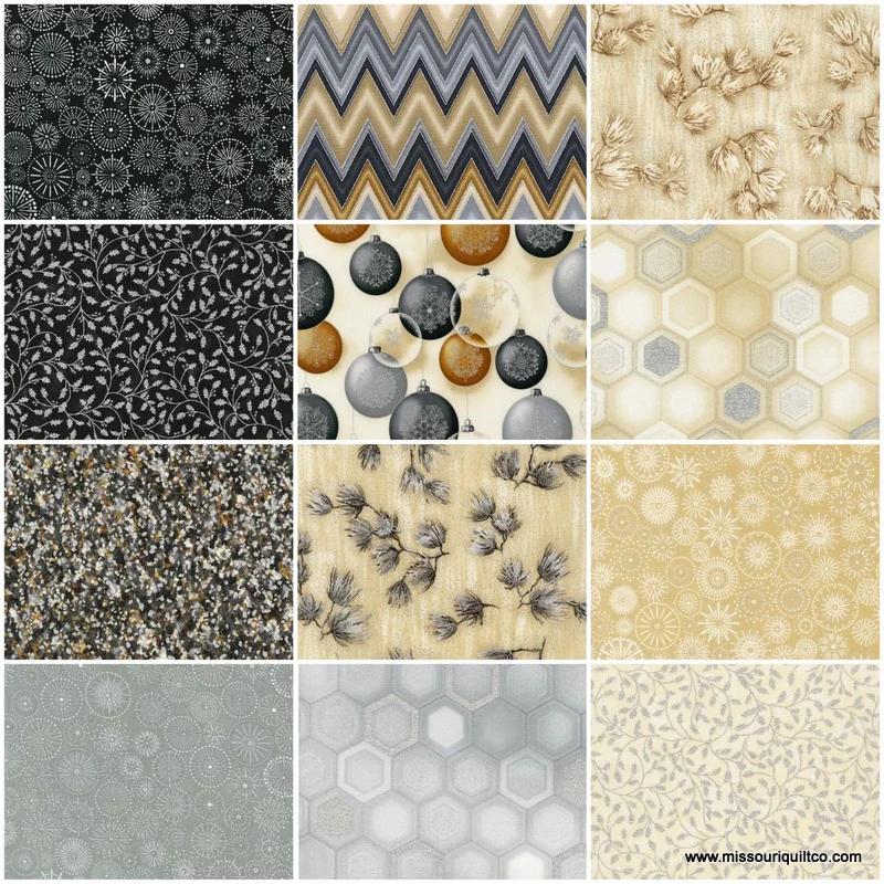 Winter's Grandeur Black Metallic Ten Squares