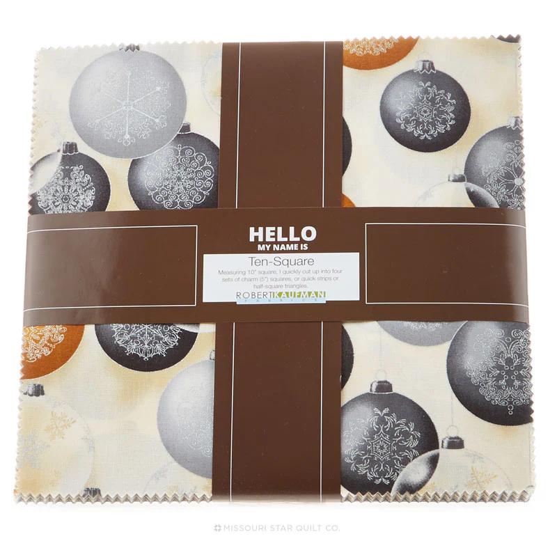 Winter's Grandeur Black Metallic Ten Squares