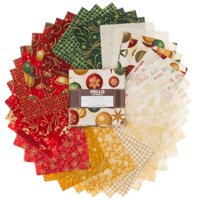 Winter's Grandeur 6 Holiday Metallic Charm Pack