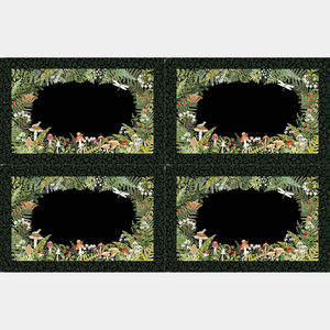 Wild Harvest - Mushrooms Placemats Black Panel