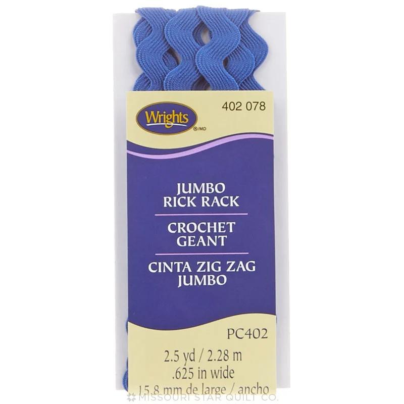 Yale Blue Jumbo Rick Rack (2 1/2 yard package)